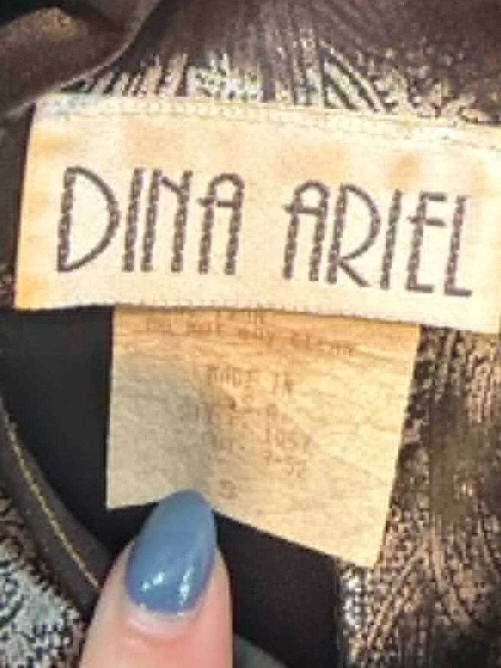 DINA ARIEL Vintage Black Long Sleeve Top - Picture 6 of 6